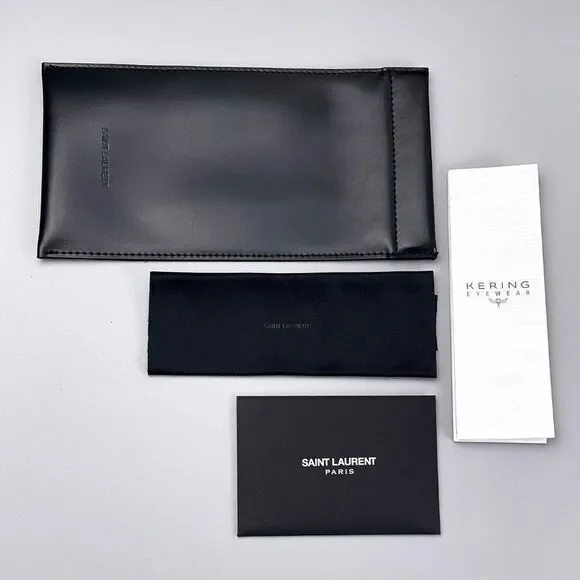 SALE! NEW Saint Laurent SL504 001 Shiny Black Cat Eye Women Eyeglasses - Picture 11 of 12